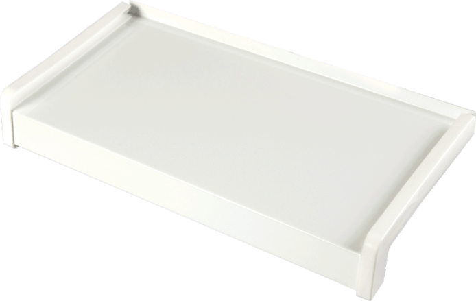 Parapet zewnętrzny stalowy biały